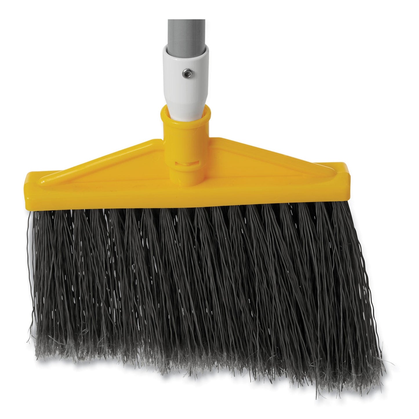 RCP6385GRA Angled Large Broom, 48.78" Handle, Silver/gray RUBBERMAID COMMERCIAL PROD.