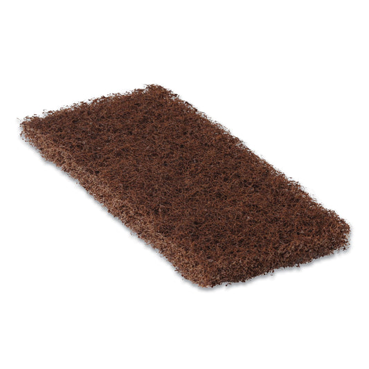 AM7541010 Octopus Heavy Duty Cleaning Pad, 5" x 9", Brown, 20/Carton