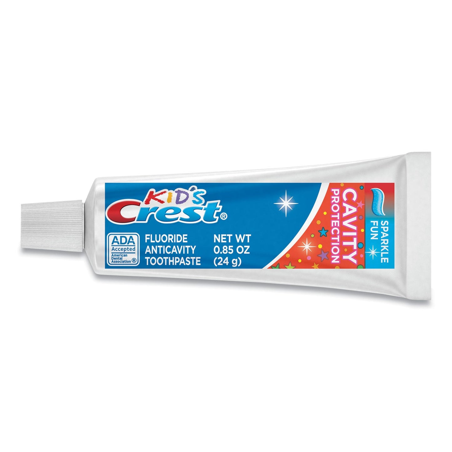 PGC40159CT Kids' Sparkle Toothpaste, Bubblegum Flavor, 0.85 oz Tube, 72/Carton Crest