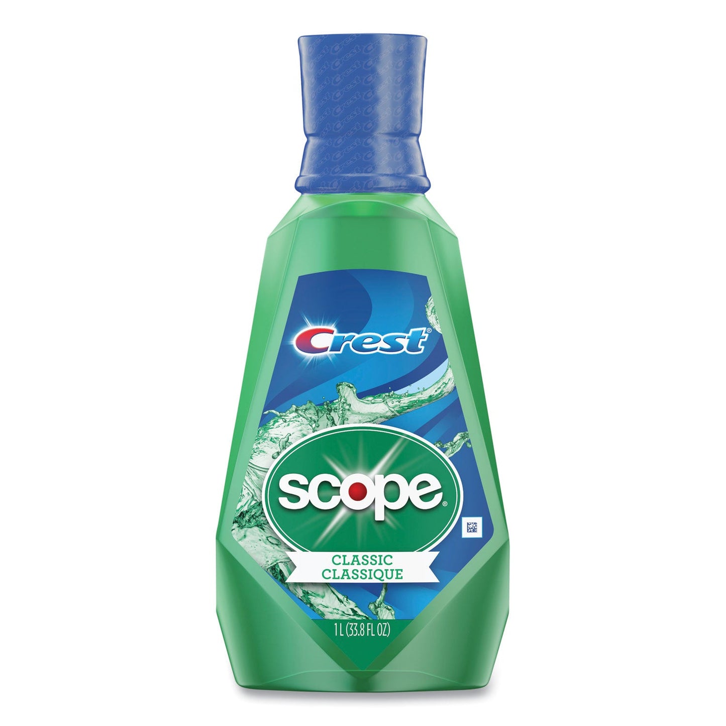 PGC95662 Plus Scope Mouth Rinse, Classic Mint Flavor, 1 L Bottle, 6/Carton Crest