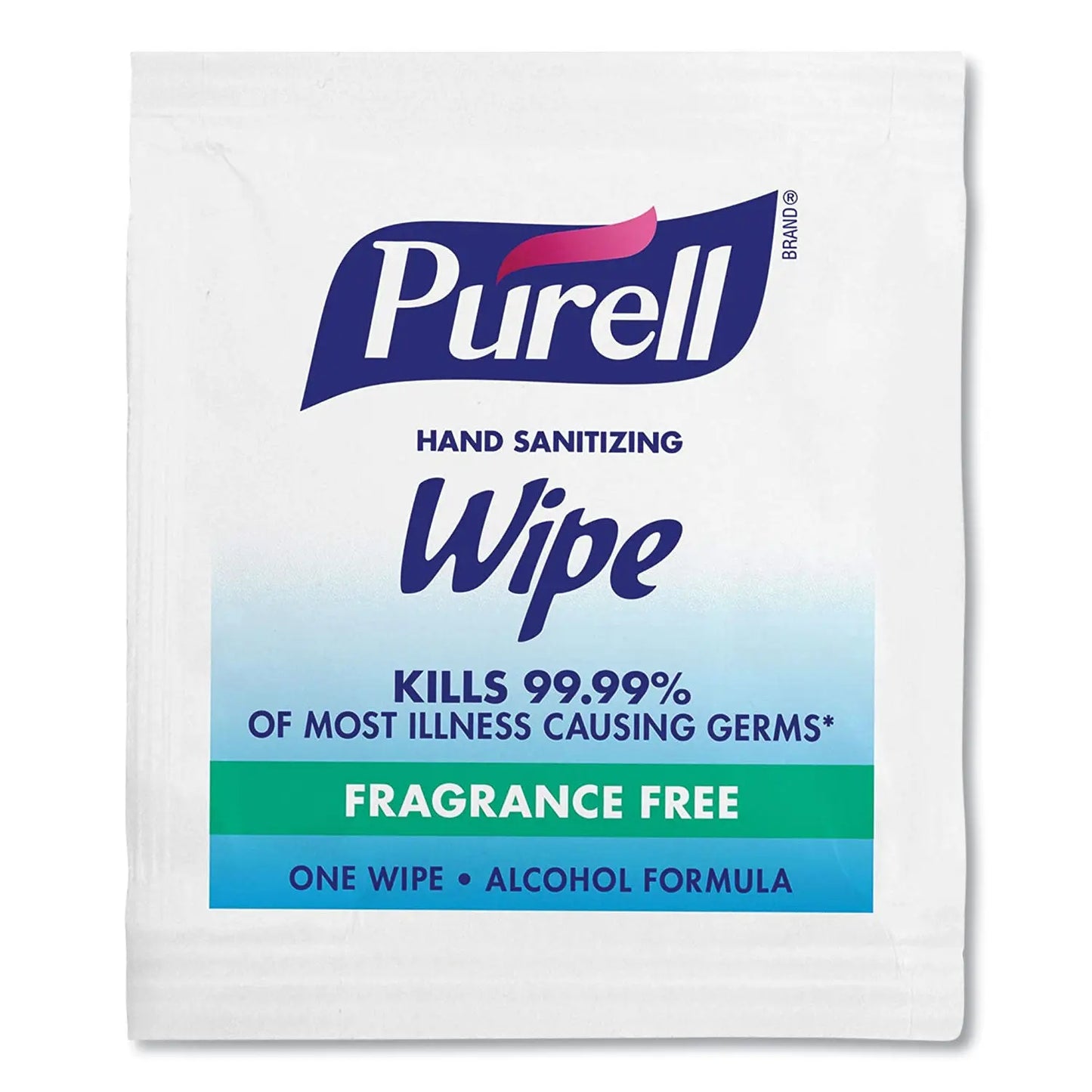 GOJ90211M Premoistened Sanitizing Hand Wipes, Individually Wrapped, 5 x 7, Unscented, White, 1,000/Carton PURELL