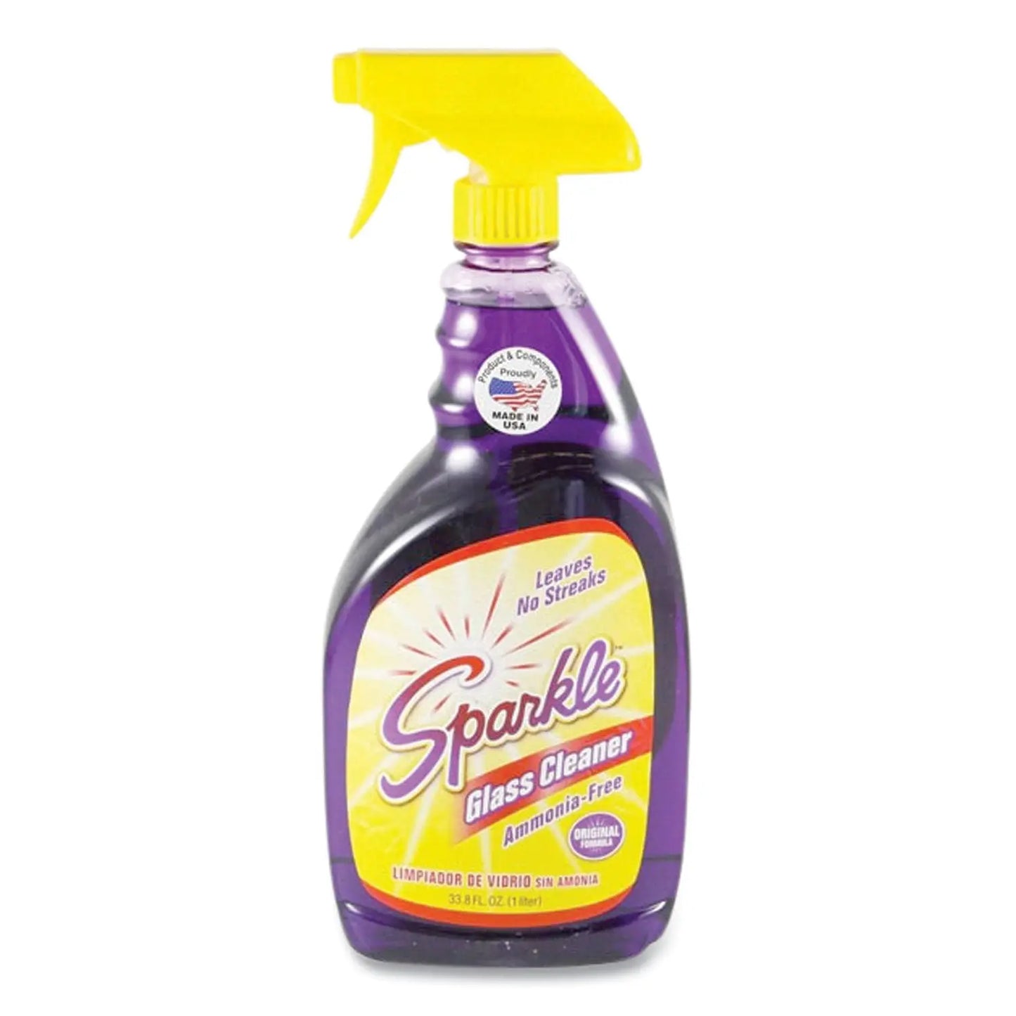 FUN20345 Glass Cleaner, 33.8 Oz Spray Bottle Sparkle