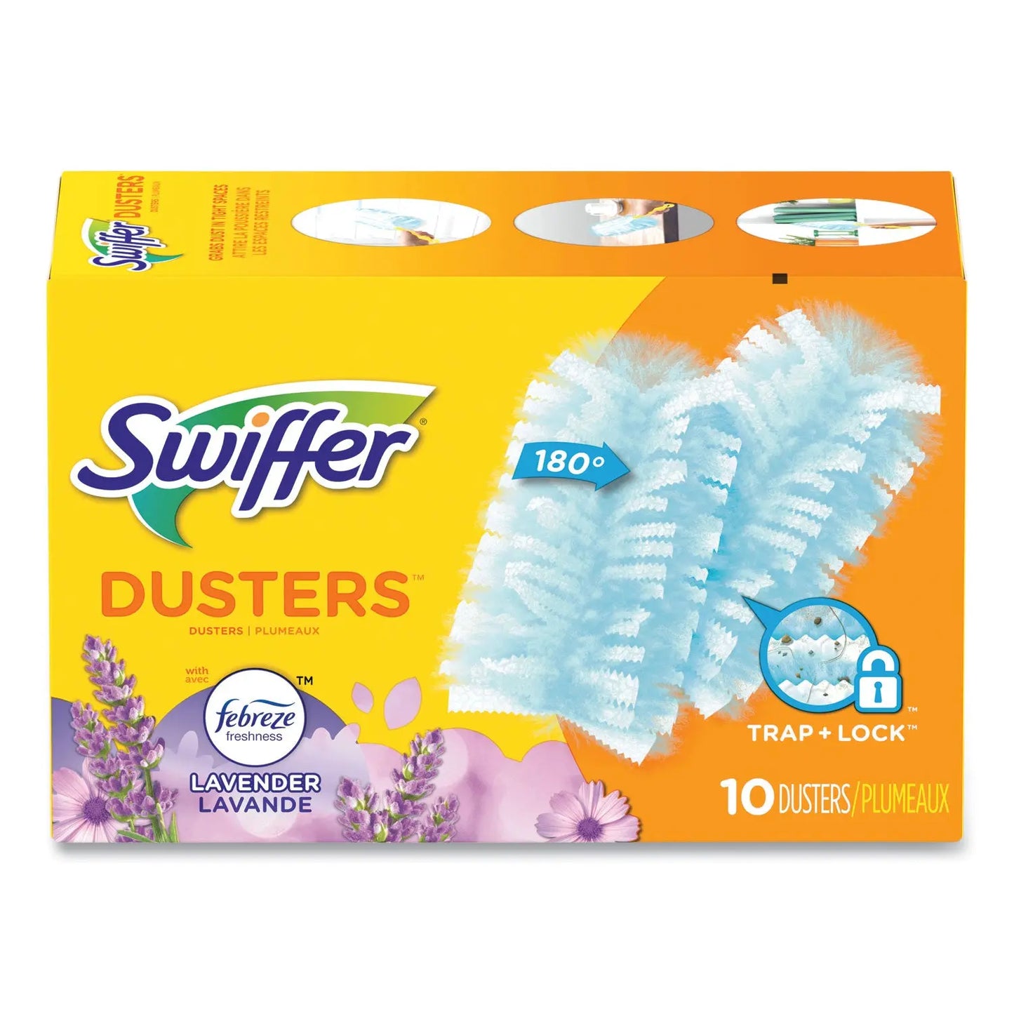 PGC21461BX Refill Dusters, Dust Lock Fiber, Light Blue, Lavender Vanilla Scent, 10/box Swiffer