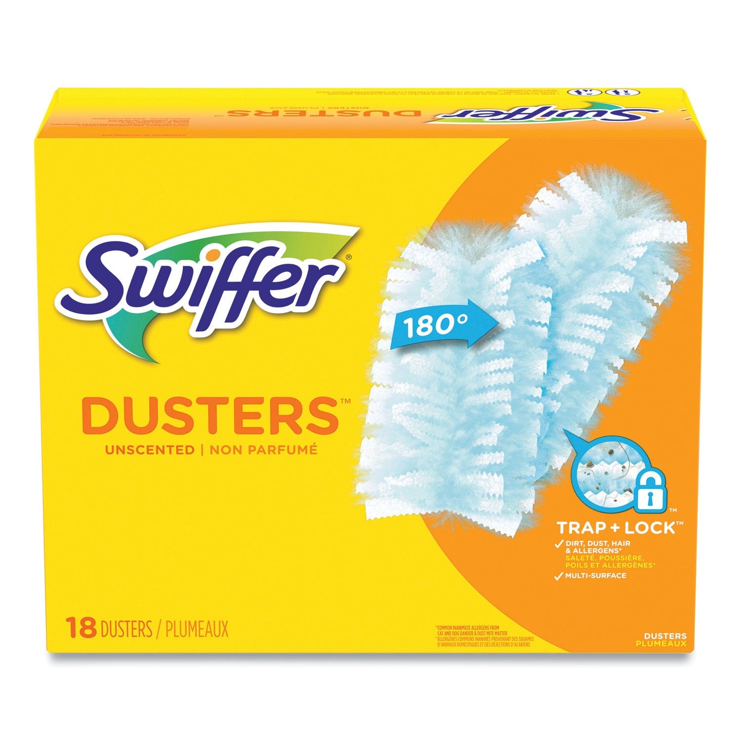 PGC99036 Refill Dusters, Dust Lock Fiber, 2" X 6", Light Blue, 18/box, 4 Boxes/carton Swiffer