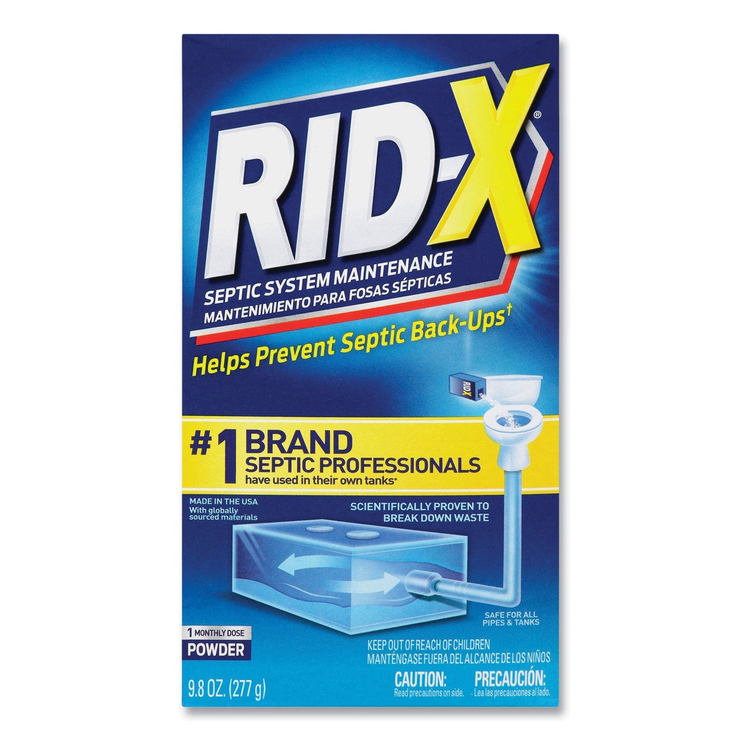 RAC80306 Septic System Treatment Concentrated Powder, 9.8 Oz, 12/carton RID-X