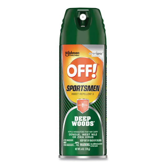 SJN334684 Deep Woods Sportsmen Insect Repellent, 6 oz Aerosol Spray, 12/Carton