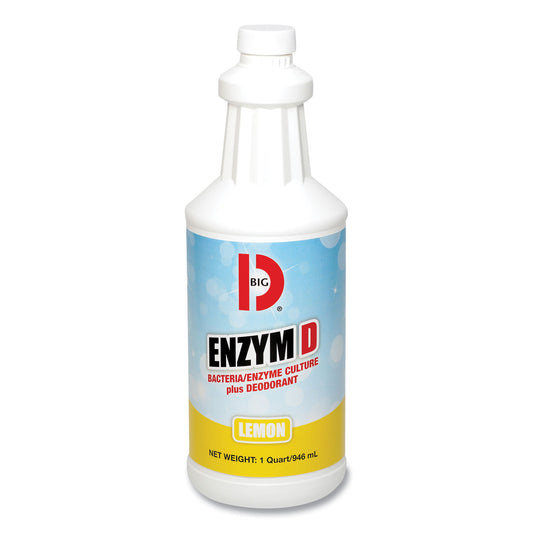BGD500 Enzym D Digester Liquid Deodorant, Lemon, 32 Oz Bottle, 12/carton