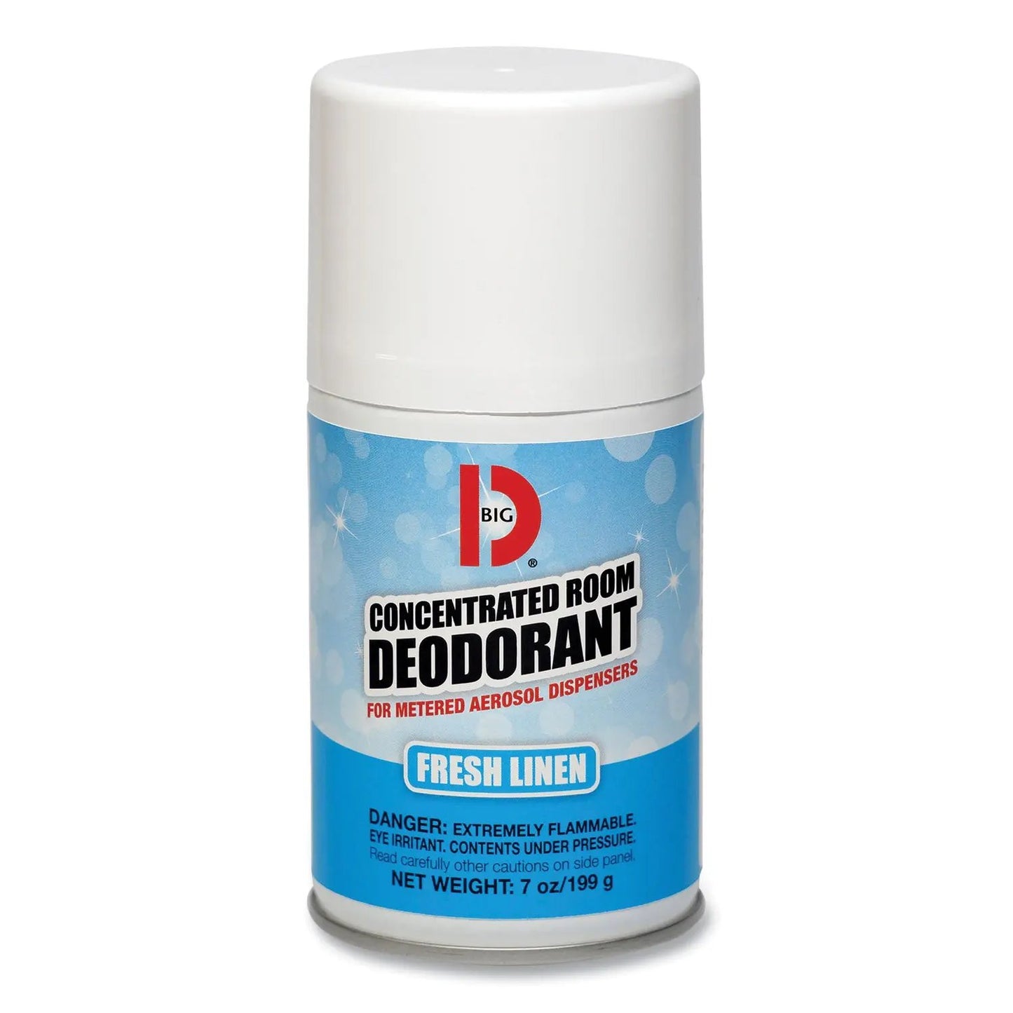 BGD472 Metered Concentrated Room Deodorant, Fresh Linen Scent, 7 Oz Aerosol Spray, 12/box Big D Industries
