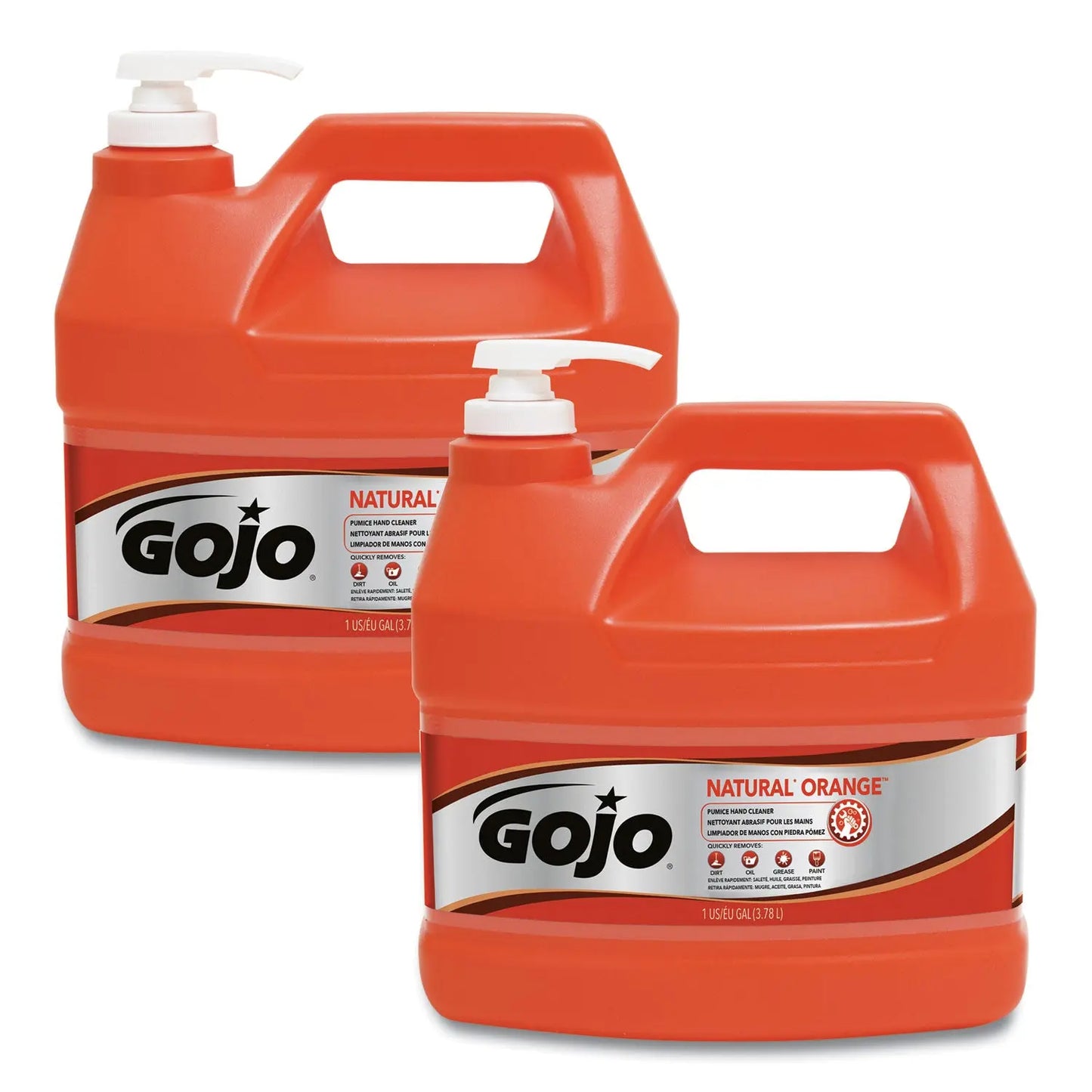 GOJ095502CT NATURAL ORANGE Pumice Hand Cleaner, Citrus Scent, 1 gal, 2/Carton GOJO
