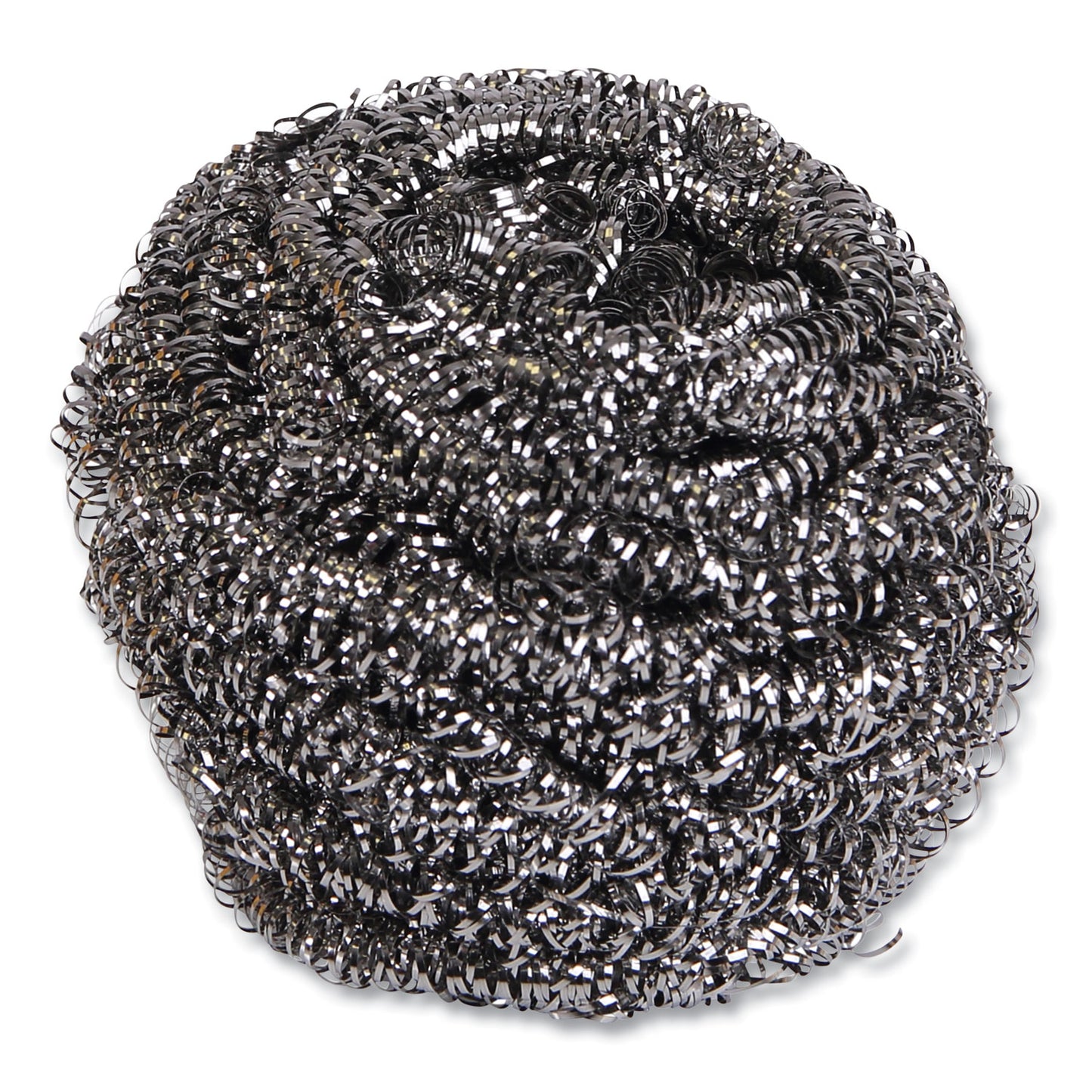 BWK50 Stainless Steel Scrubber, Large Size, 2.5 X 2.75, Steel Gray, 12/carton