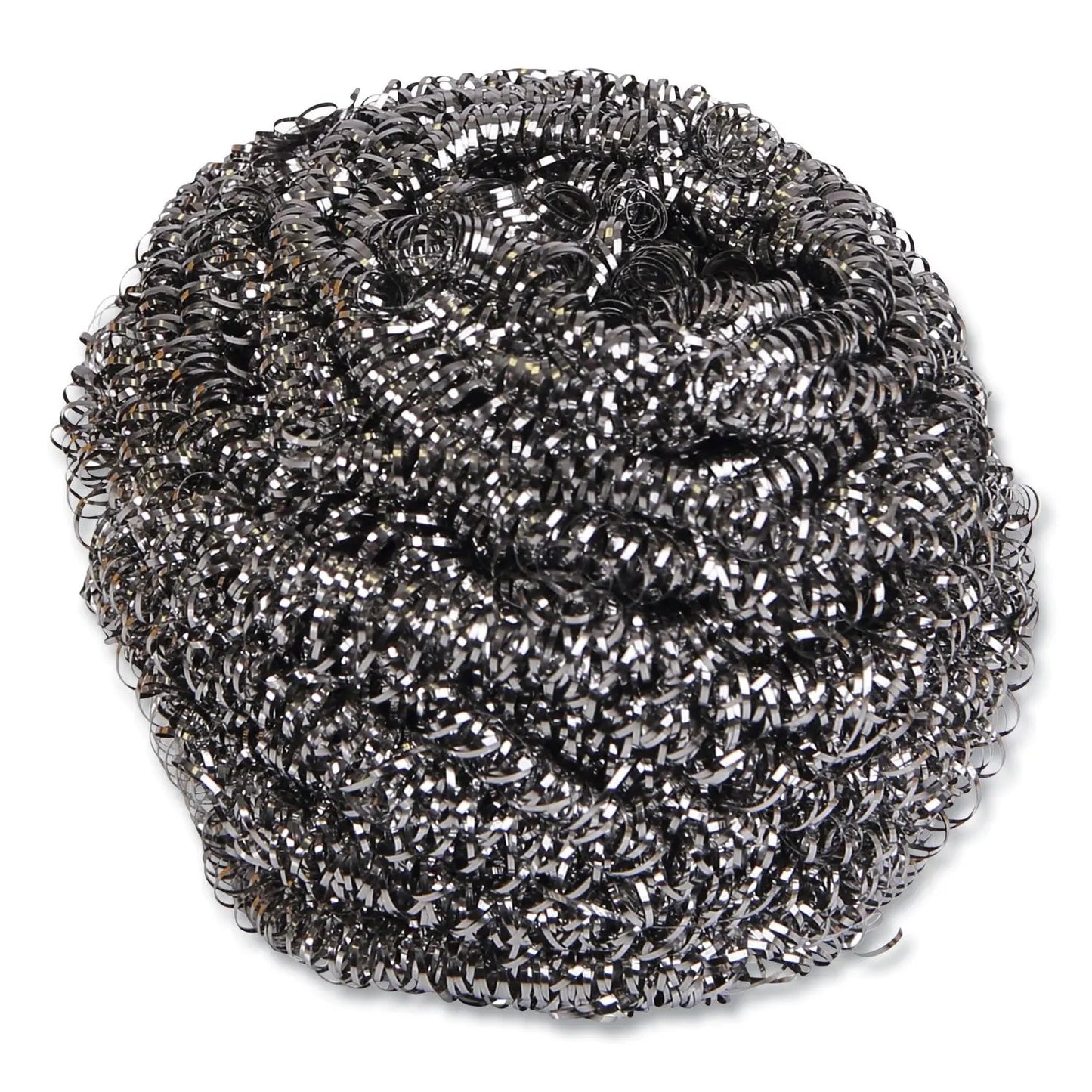 BWK50 Stainless Steel Scrubber, Large Size, 2.5 X 2.75, Steel Gray, 12/carton Boardwalk