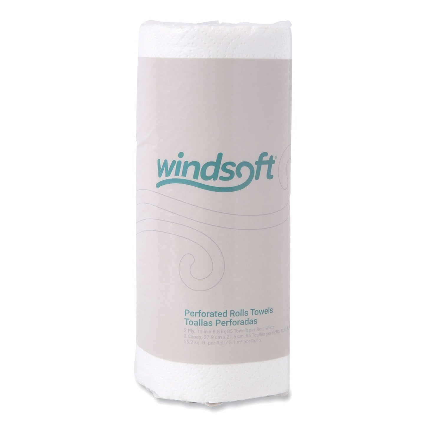 WIN122085RL Kitchen Roll Towels, 2-Ply, 11 X 8.5, White, 85/roll Windsoft