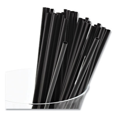 RPPS1525BK7 Sip Straws, 7.5", Plastic, Black, 10,000/carton