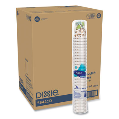 DXE5342CD Perfectouch Paper Hot Cups, 12 Oz, Coffee Haze Design, 50/sleeve, 20 Sleeves/carton DIXIE FOOD SERVICE