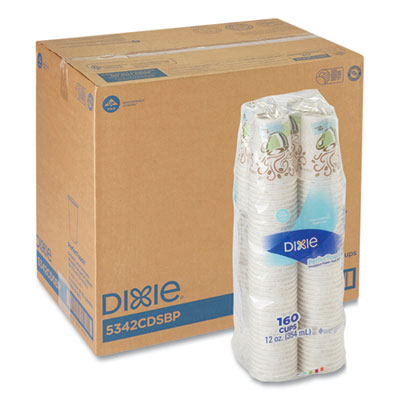 DXE5342CDSBP Perfectouch Paper Hot Cups, 12 Oz, Coffee Haze Design, 160/pack, 6 Packs/carton DIXIE FOOD SERVICE