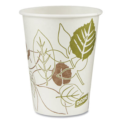 DXE2338PATH Pathways Paper Hot Cups, 8 oz, White/Brown, 50/Sleeve, 20 Sleeves/Carton DIXIE FOOD SERVICE
