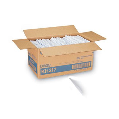 DXEKH217 Plastic Cutlery, Heavyweight Knife, 7.5", White, 1,000/Carton DIXIE FOOD SERVICE