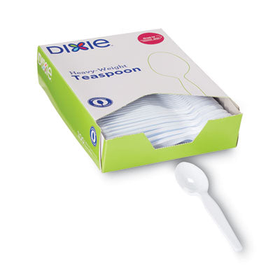 DXETH207 Plastic Cutlery, Heavyweight Spoon, White, 100/Box DIXIE FOOD SERVICE