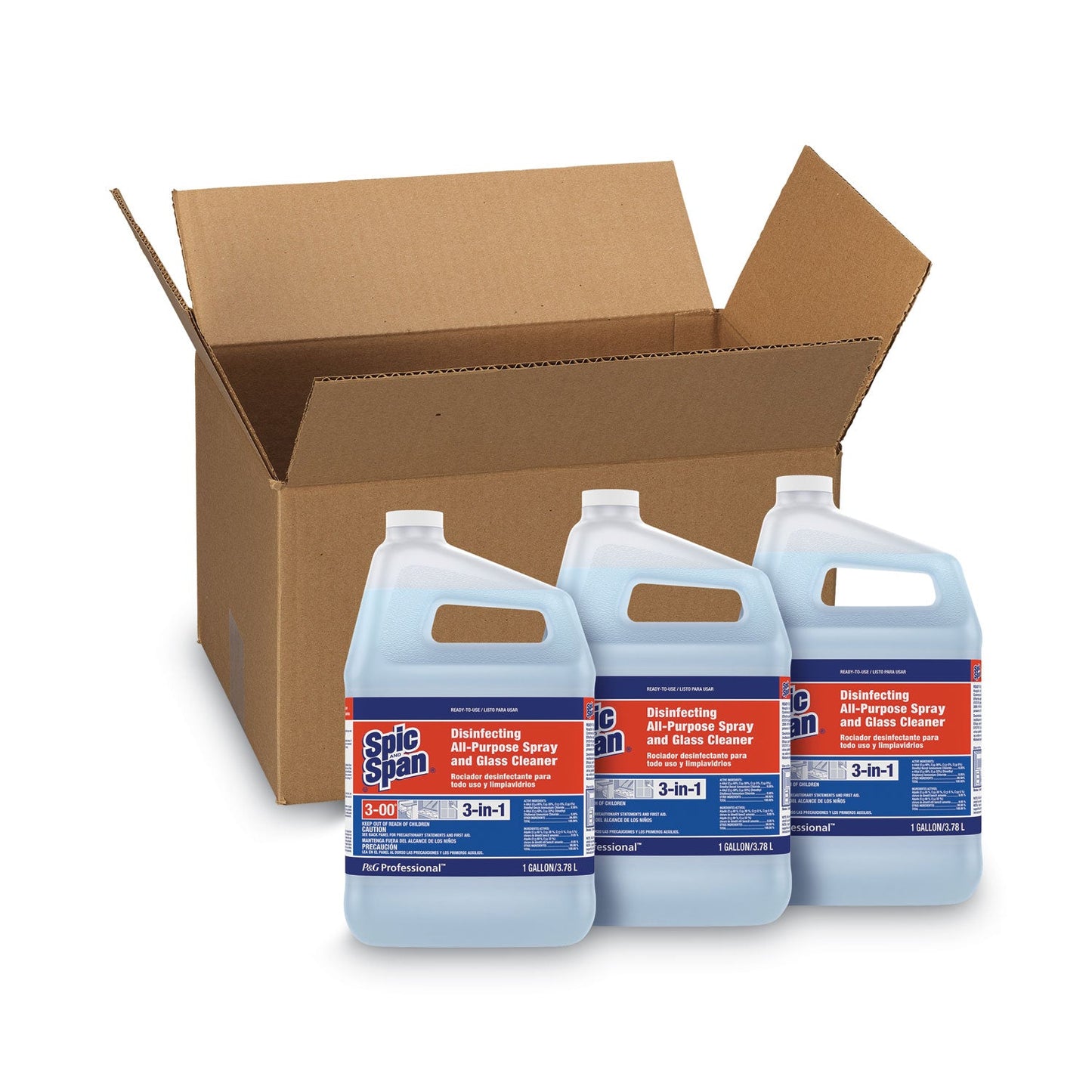 PGC58773CT Disinfecting All-Purpose Spray And Glass Cleaner, Fresh Scent, 1 Gal Bottle, 3/carton Spic and Span