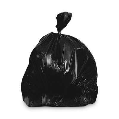 HERH6639AK Linear Low-Density Can Liners, 33 gal, 1.5 mil, 33" x 39", Black, Flat Pack, 250/Carton HERITAGE