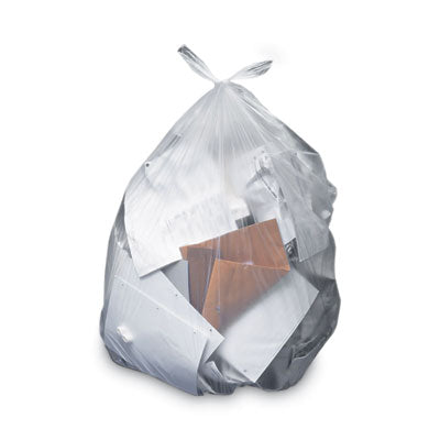 HERH7258QC Linear Low-Density Can Liners, 60 gal, 2 mil, 36" x 58", Clear, Flat Pack, 100/Carton HERITAGE