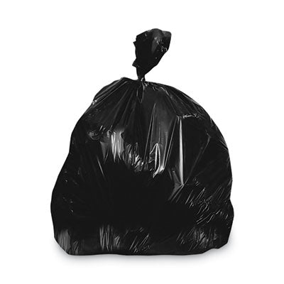 HERK1475QK Linear Low-Density Can Liners, 96 gal, 2 mil, 57" x 75", Black, 50/Carton HERITAGE