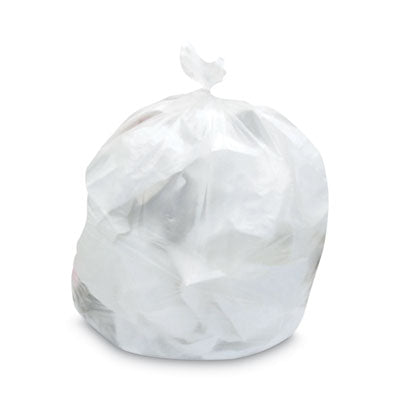 HERZ6646WNR01 Mineral-Reinforced High-Density Waste Can Liners, 33 gal, 22.1 mic, 33" x 46", Natural, 25 Bags/Roll, 10 Rolls/Carton HERITAGE