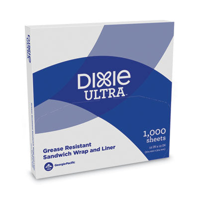 DXEGRC1212 All-Purpose Food Wrap, Dry Wax Paper, 12 x 12, White, 1,000 Sheets/Pack, 5 Packs/Carton DIXIE FOOD SERVICE