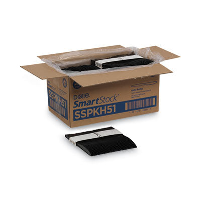 DXESSPKH51 SmartStock Plastic Cutlery Refill, Series-O, Heavyweight Knife, Black, 40/Pack, 24 Packs/Carton