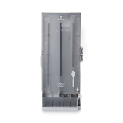 DXESSSPD120 SmartStock Dining Utensil Dispenser, Holds 120 Spoons, 10 x 8.78 x 24.75, Smoke DIXIE FOOD SERVICE
