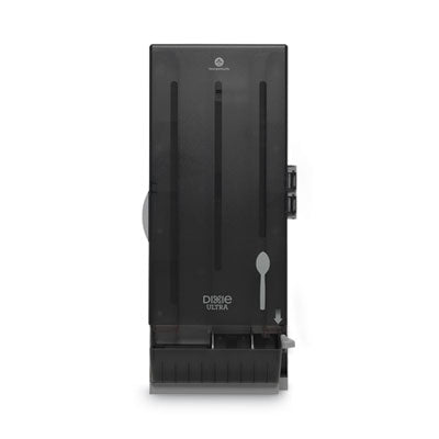 DXESSSD120 SmartStock Dining Utensil Dispenser, Holds 120 Spoons, 10 x 8.78 x 24.75, Translucent Black DIXIE FOOD SERVICE