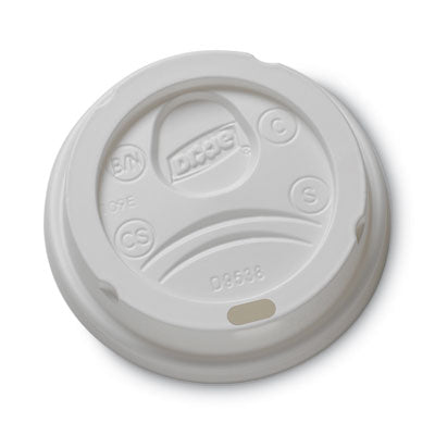 DXE9538DX Drink-Thru Lid, Fits 8 oz Hot Cups, Plastic, White, 1,000/Carton