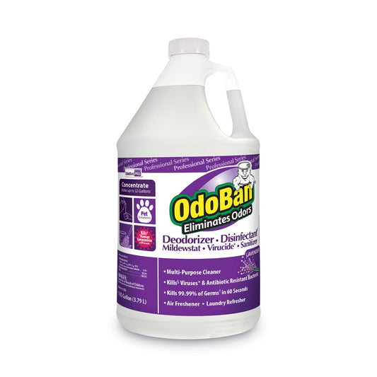 ODO911162G4 Concentrate Odor Eliminator And Disinfectant, Lavender Scent, 1 Gal Bottle, 4/carton