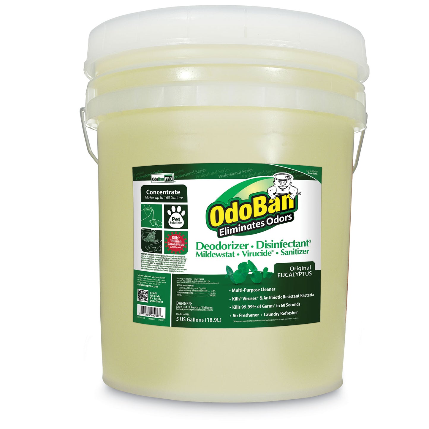 ODO9110625G DESINFECTANTE, ODO BAN, 5 GAL