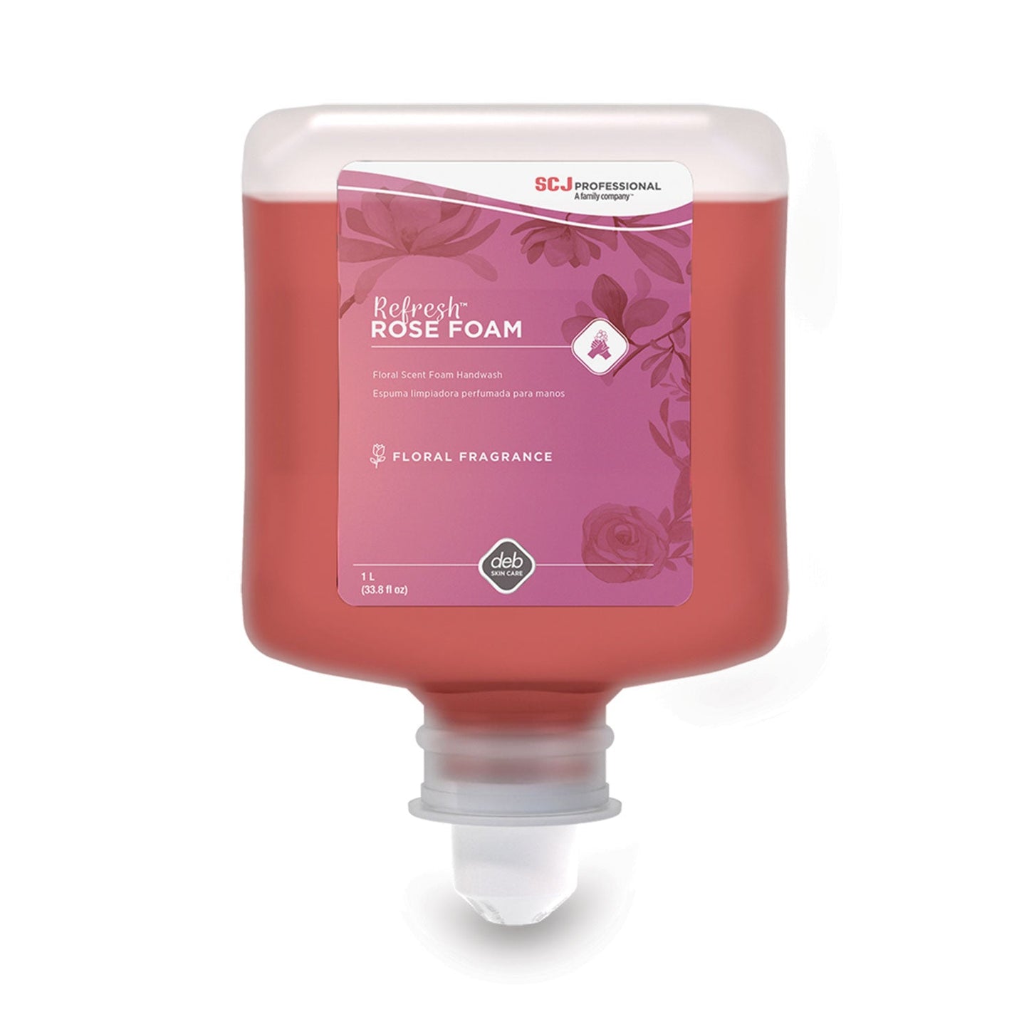 SJNRFW1L Refresh Foaming Hand Soap Manual Cartridge Refill, Rose Scent, 1 L, 6/Carton SC Johnson Professional