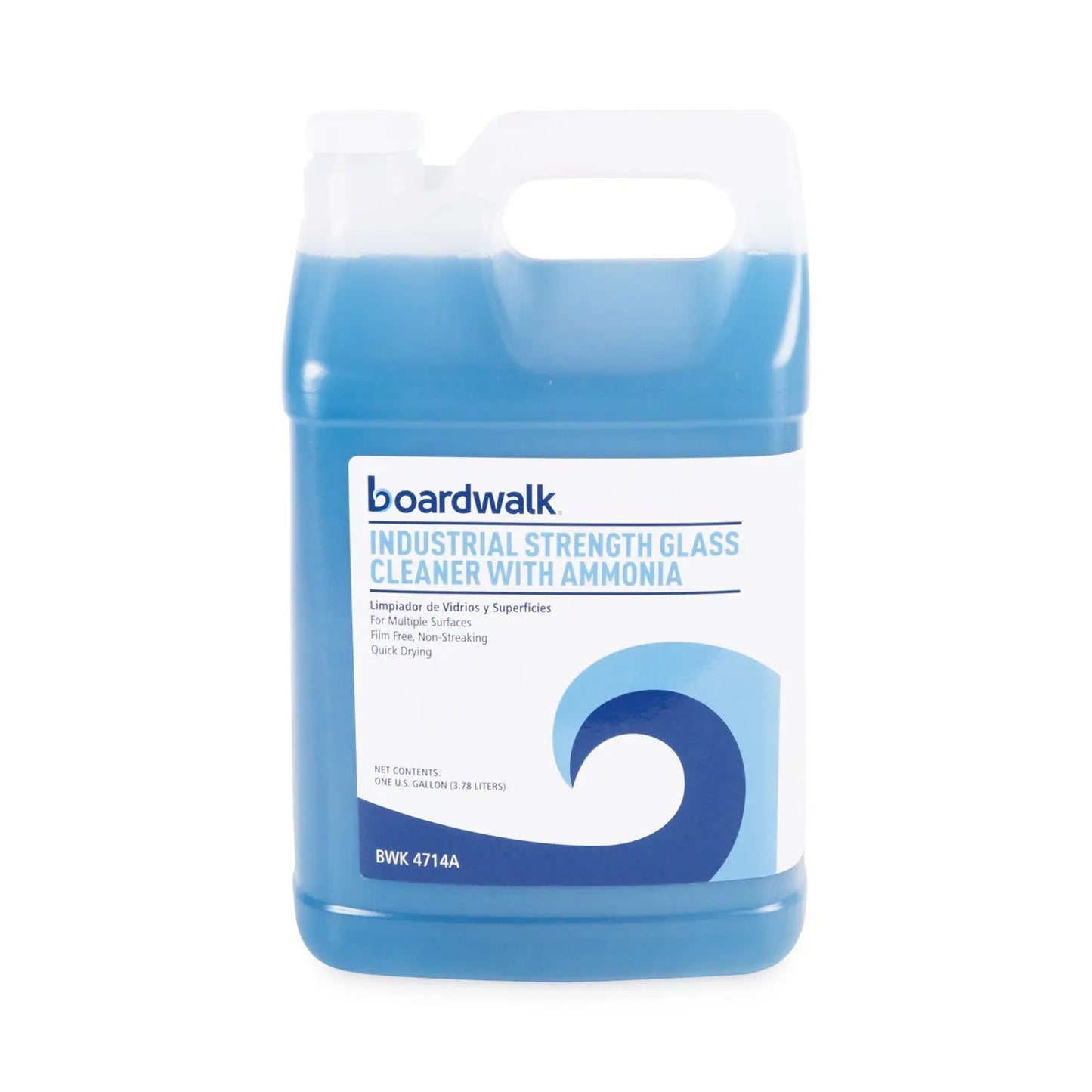 BWK4714AEA Industrial Strength Glass Cleaner With Ammonia, 1 Gal Bottle Boardwalk