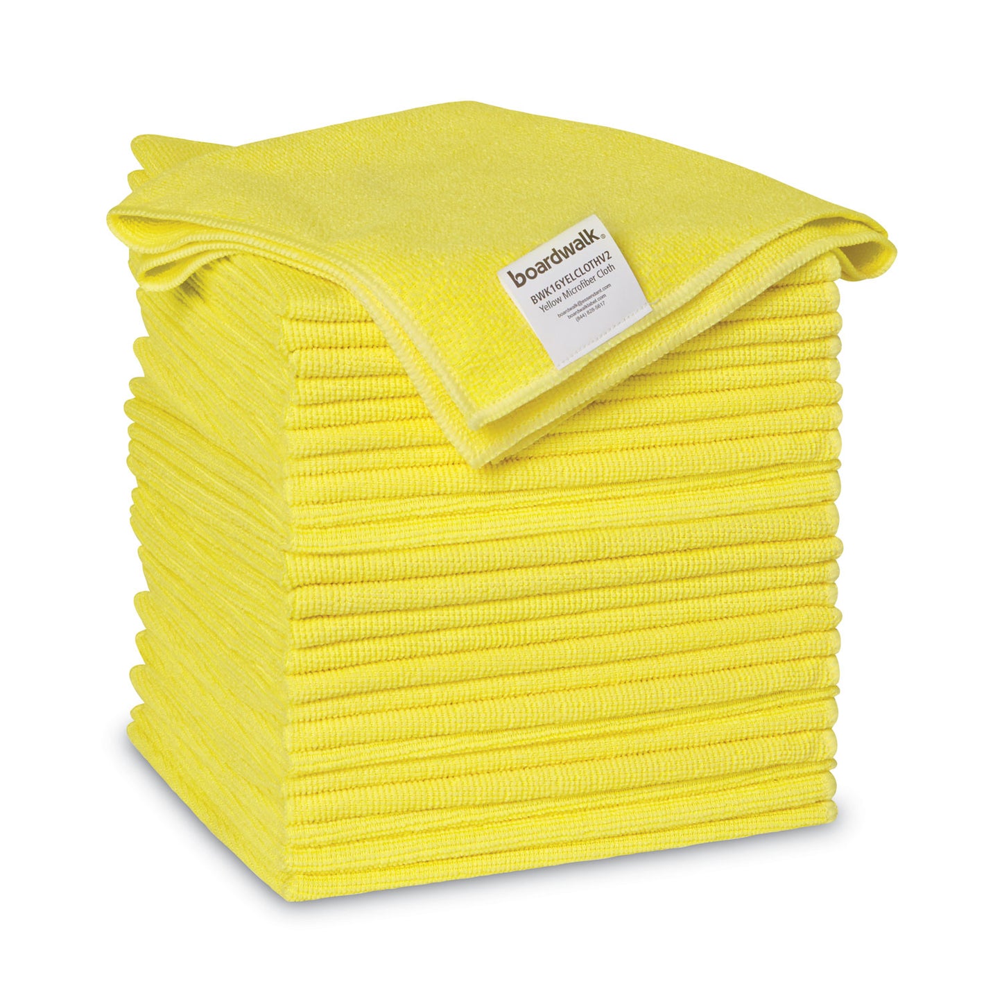 BWK16YELCLOTHV2 Microfiber Cleaning Cloths, 16 X 16, Yellow, 24/pack