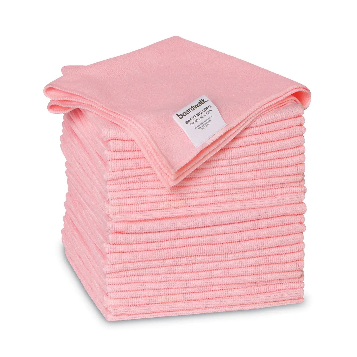 BWK16PINCLOTHV2 Microfiber Cleaning Cloths, 16 X 16, Pink, 24/pack Boardwalk
