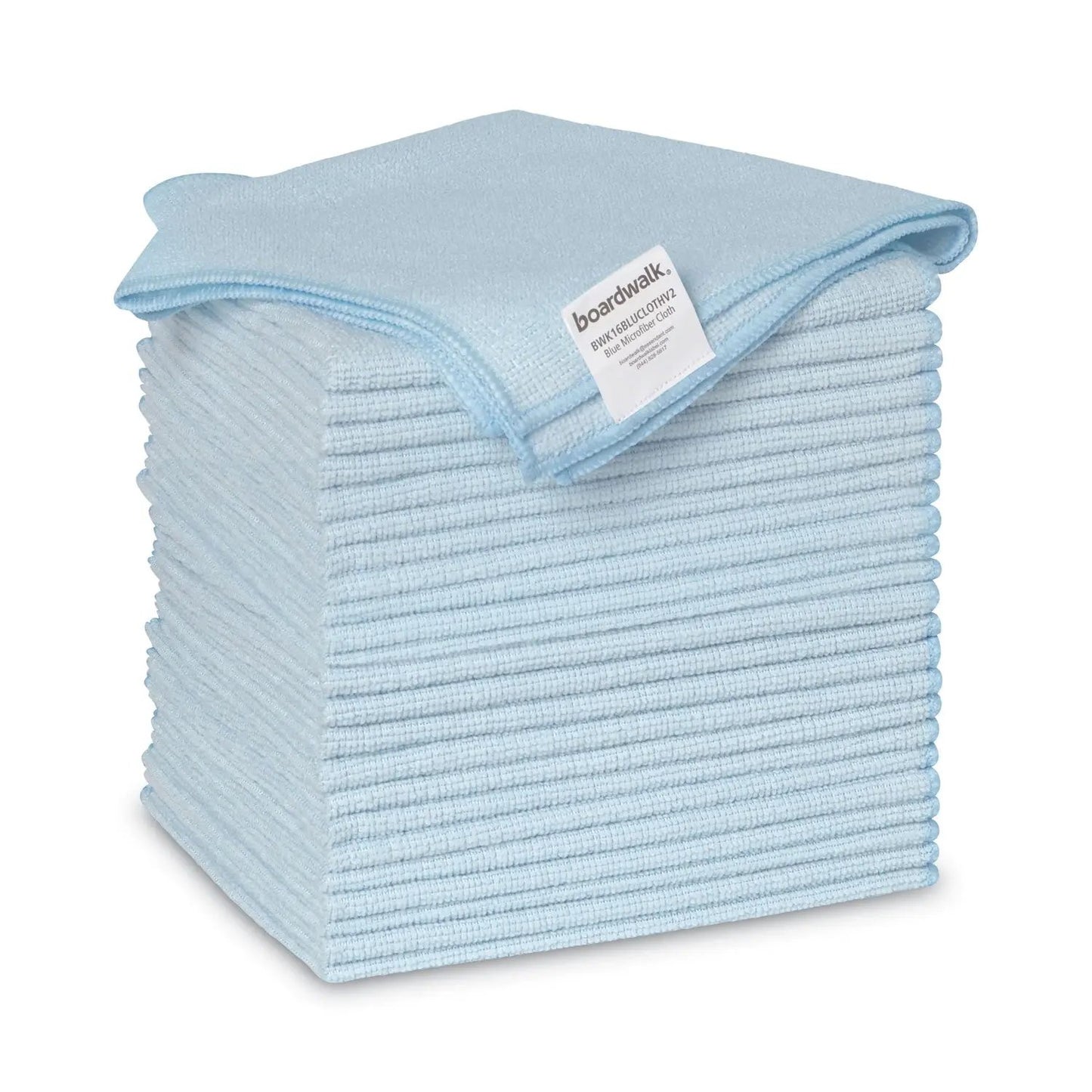 BWK16BLUCLOTHV2 Microfiber Cleaning Cloths, 16 X 16, Blue, 24/pack Boardwalk