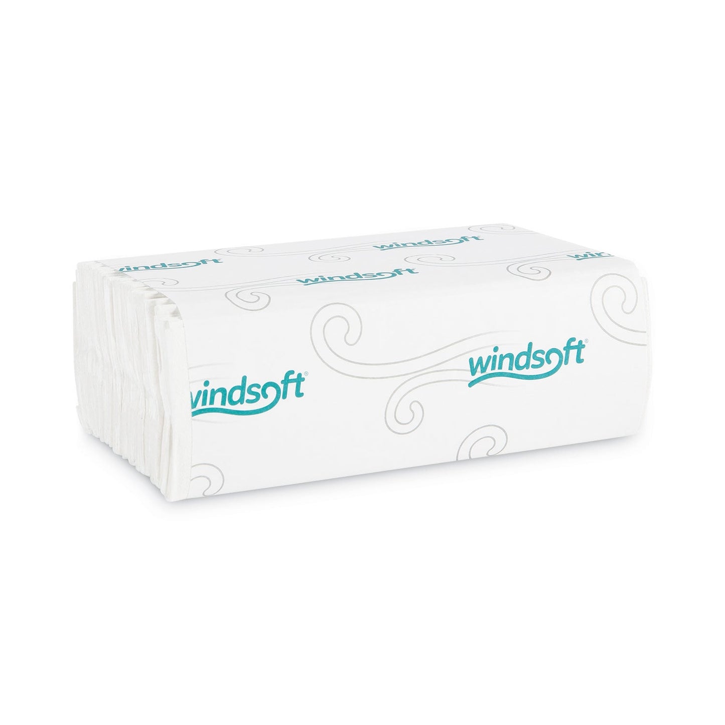 WIN101 C-Fold Paper Towels, 1-Ply, 10.2 x 13.25, White, 200 Towels/Pack, 12 Packs/Carton Windsoft