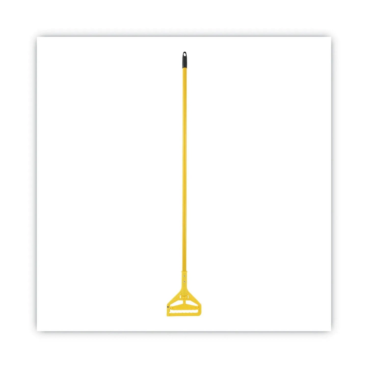 BWK620 Quick Change Side-Latch Plastic Mop Head Handle 1" dia x 60" Aluminum Handle, Yellow Boardwalk