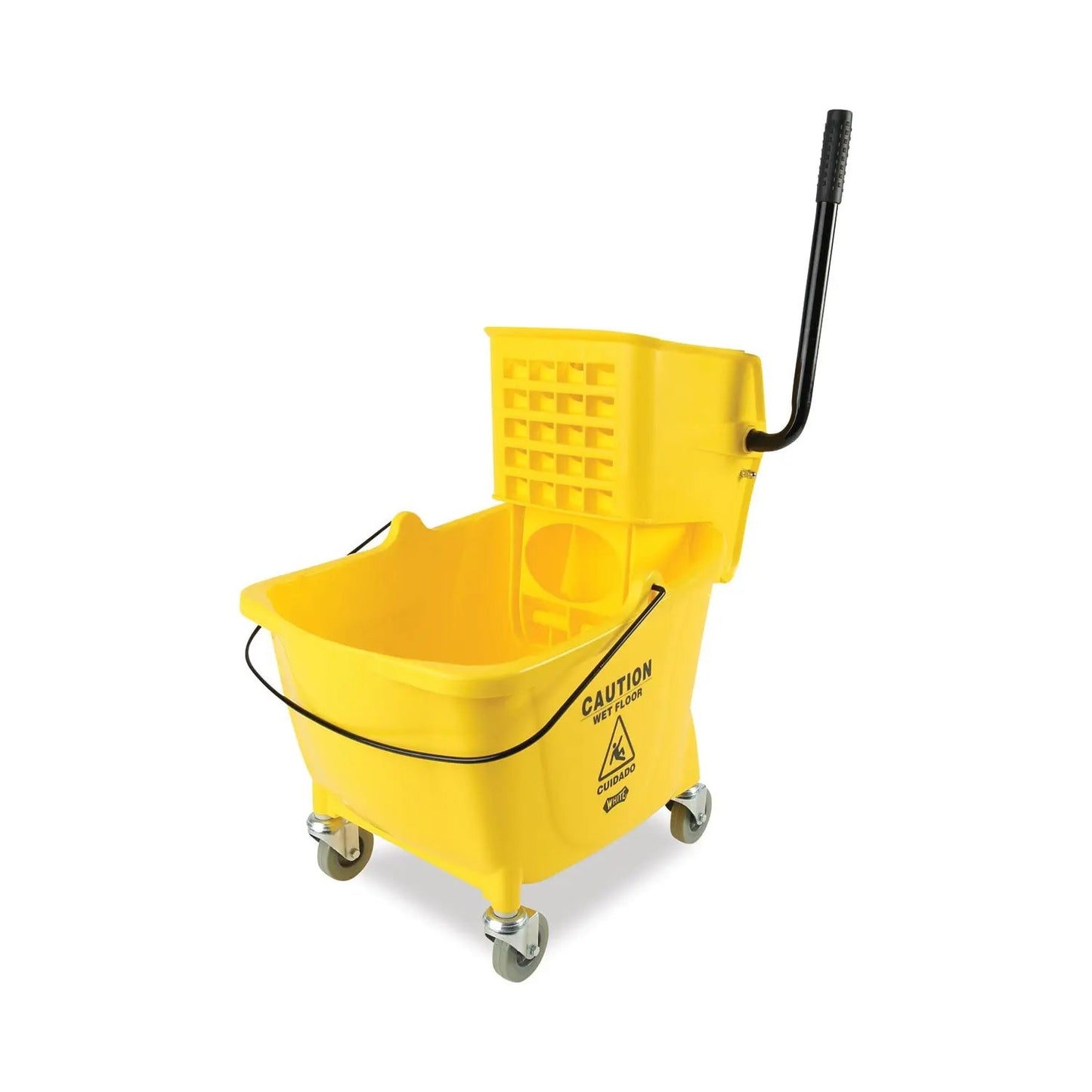 BWK2635COMBOYEL Pro-Pac Side-Squeeze Wringer/Bucket Combo, 8.75 gal, Yellow/Silver Boardwalk