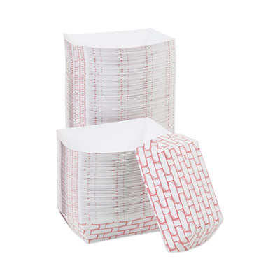 BWK30LAG200 Paper Food Baskets, 2 Lb Capacity, Red/white, 1,000/carton BOARDWALK
