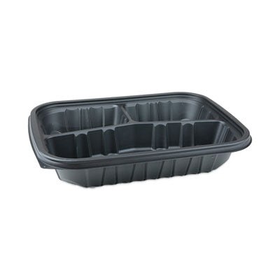 PCTYCNB12X95203 EarthChoice Entree2Go Takeout Container, 3 Compartments, 48 oz, 11.75 x 8.75 x 2.13, Black, Plastic, 200/Carton
