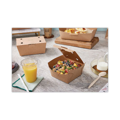 PCTNOB01KECTE EarthChoice Tamper Evident OneBox Paper Box, 5.4 x 5.4 x 2.5, Brown, 312/Carton PACTIV EVERGREEN CORPORATION
