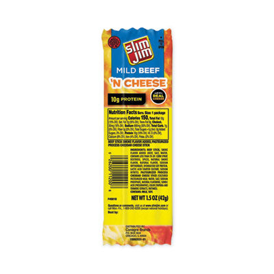 GRR20900656 Beef and Cheese Meat Sticks, 1.5 oz, 18/Carton