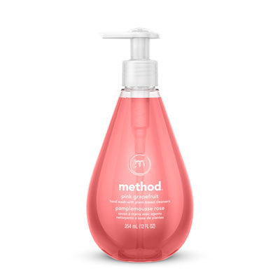 MTH00039CT Gel Hand Wash, Pink Grapefruit Scent, 12 oz, 6/Carton METHOD PRODUCTS INC.
