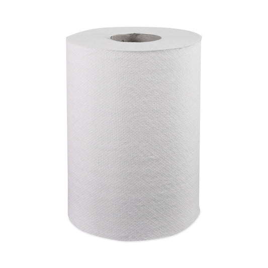 WIN109B Hardwound Roll Towels, 1-Ply, 8" x 350 ft, White, 12 Rolls/Carton