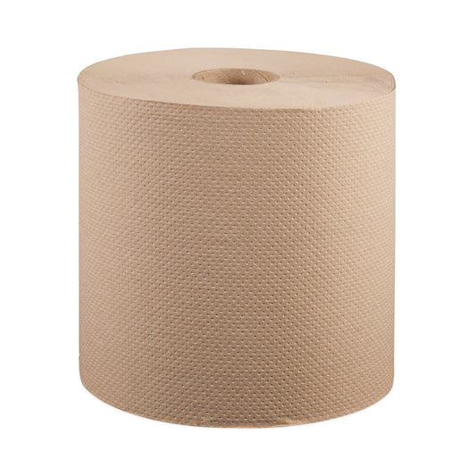 WIN12806 Hardwound Roll Towels, 1-Ply, 8" x 800 ft, Natural, 6 Rolls/Carton