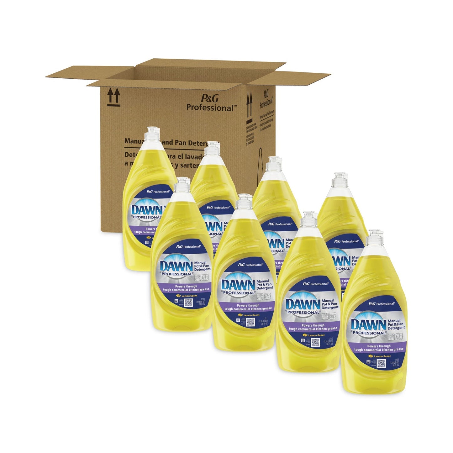 PGC45113 Manual Pot/pan Dish Detergent, Lemon, 38 Oz Bottle, 8/carton Dawn Professional